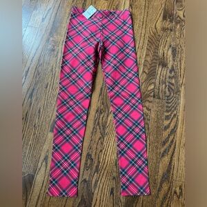 J. Crew Factory Crewcuts girls holiday red tartan leggings size 12 new with tags